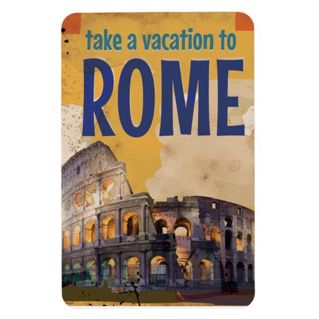 Magnet Flexible Affiche de voyage vintage Rome (Vertical)