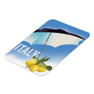 Magnet Flexible Affiche de voyage vintage style citrons Italie