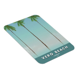 Magnet Flexible Affiche de voyage vintage Vero Beach Floride