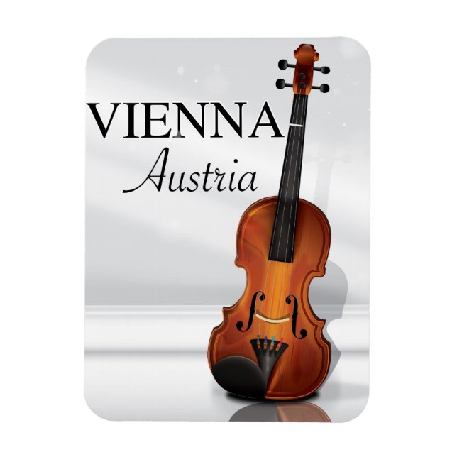 Magnet Flexible Affiche de voyage violon Vienne Autriche (Vertical)