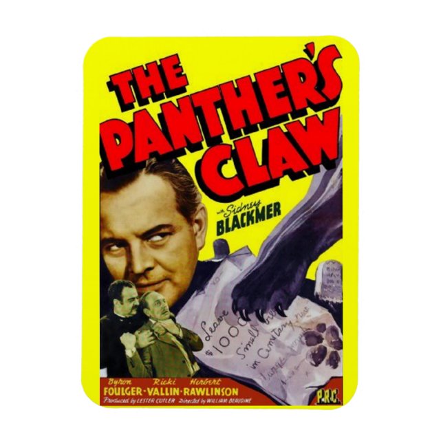 Magnet Flexible Affiche du film The Panther's Claw en 1942 (Vertical)