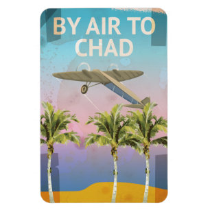 Magnet Flexible Affiche du Vintage voyage tchadien