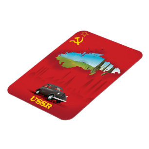 Magnet Flexible Affiche illustrée de carte de l'URSS