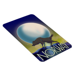Magnet Flexible Affiche Loup Norvège