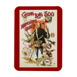 Magnet Flexible Affiche Magique Vintage, Magicien Chung Ling Soo