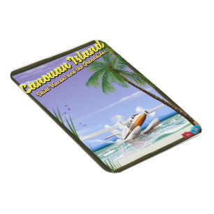 Magnet Flexible Affiche paradisiaque des îles Canouan des Caraïbes