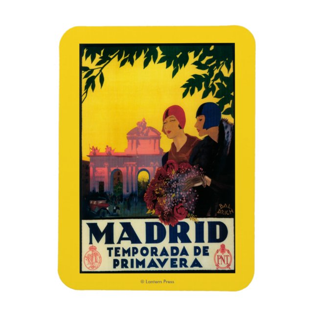 Magnet Flexible Affiche promotionnelle de Madrid au printemps (Vertical)