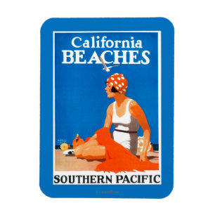 Magnet Flexible Affiche promotionnelle des plages de Californie