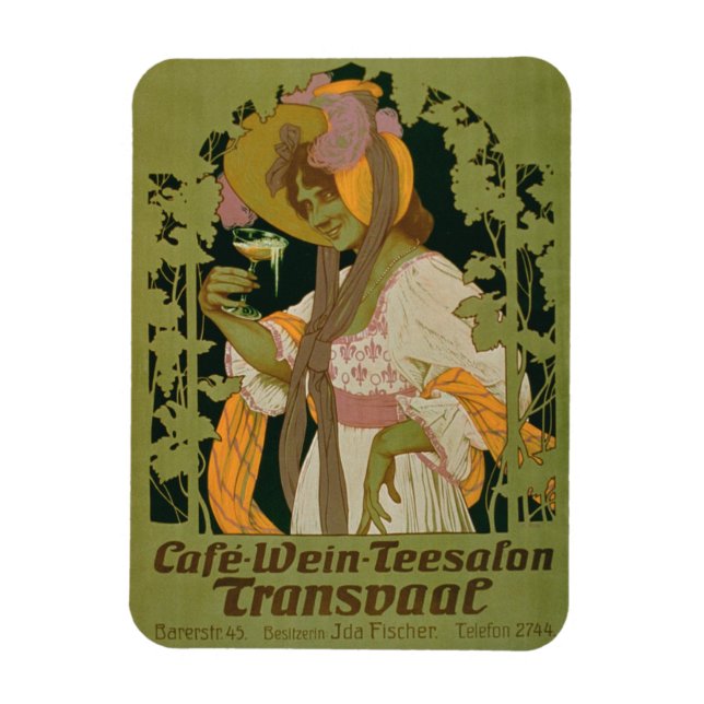 Magnet Flexible Affiche publicitaire 'Transvaal' a Café, Vin et (Vertical)