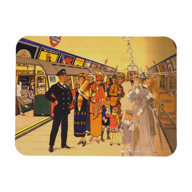 Magnet Flexible Affiche Publicitaire vintage Pour Londres Undergro (Horizontal)