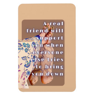 Magnet Flexible Affiche rétro VRAIE AMITIÉ Dame et sa Tortoise