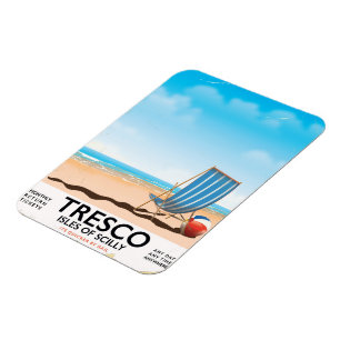 Magnet Flexible Affiche vintage du train Tresco Isles of Scilly