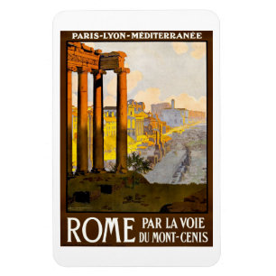 Magnet Flexible affiche vintage Rome Italie ou Roma Itallia,