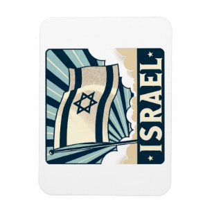 Magnet Flexible Affiche Vintage voyage d'Israël
