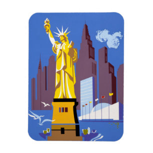 Magnet Flexible Affiche Vintage voyage pour Allegheny Airlines