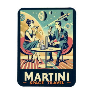 Magnet Flexible Affiches de voyage spatial Martini Équipage de vol