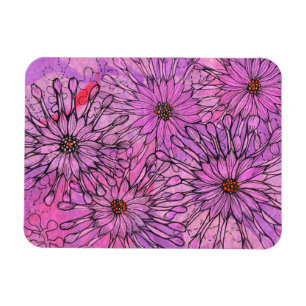 Magnet Flexible African Daisy Cape Daisies Fleurs roses Art Floral