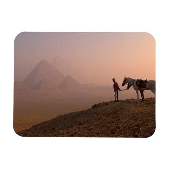Magnet Flexible Afrique, Égypte, Le Caire, Giza, pyramides de Giza (Horizontal)