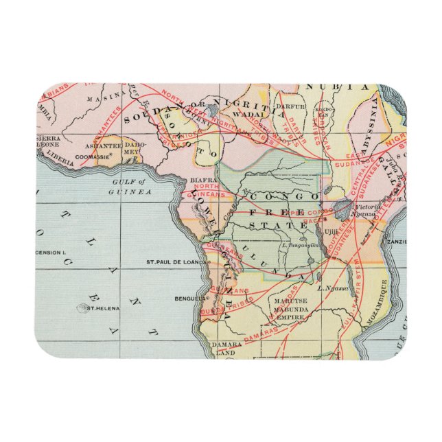 MAGNET FLEXIBLE AFRIQUE : MAP, 1894 (Horizontal)