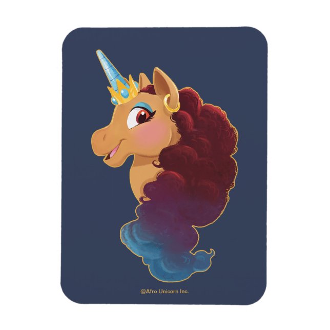 Magnet Flexible Afro Unicorn | Divine la licorne (Vertical)