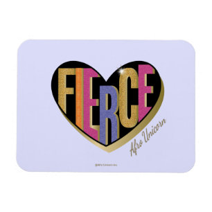 Magnet Flexible Afro Unicorn Fierce Heart Design
