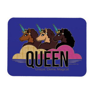 Magnet Flexible Afro Unicorn Queen Trio Design