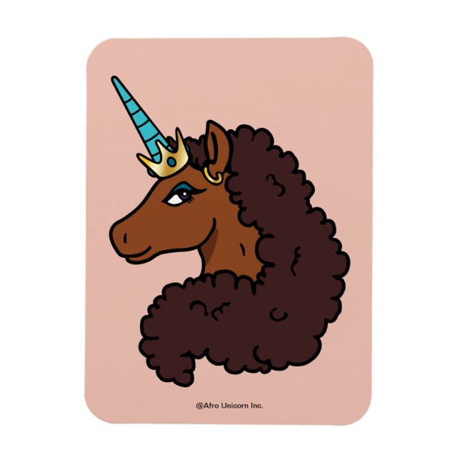 Magnet Flexible Afro Unicorn | Unique (Vertical)