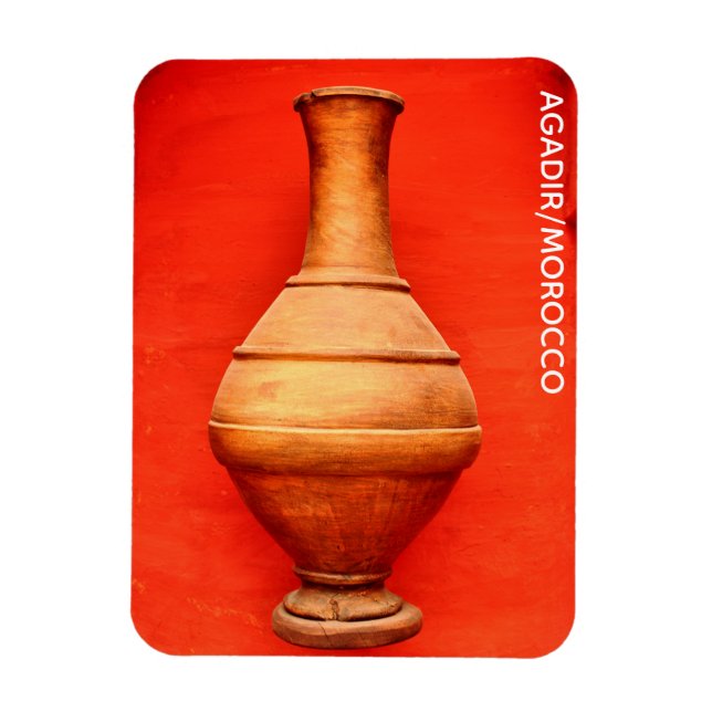Magnet Flexible agadir maroc médina bois vase jar folk islam b (Vertical)