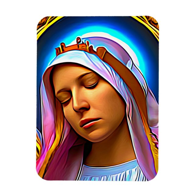 Magnet Flexible AI Art de la bienheureuse Vierge Marie (Vertical)