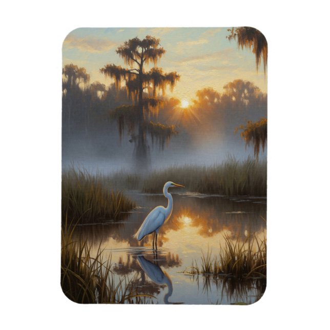 Magnet Flexible Aigrettes dans Everglades National Park matin (Vertical)