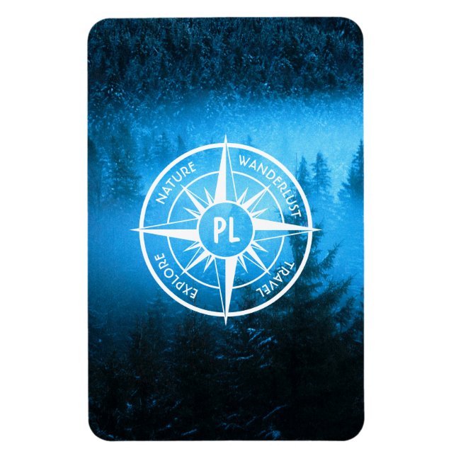 Magnet Flexible Aiguille de compas monogramme brouillard dans la f (Vertical)