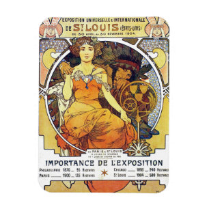 Magnet Flexible Aimant 1904 d'exposition de St Louis