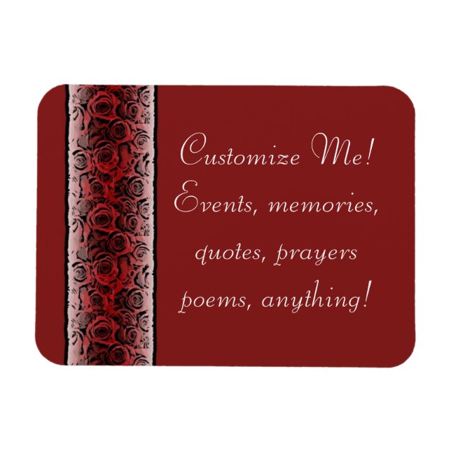 Magnet Flexible Aimant à bande rouge vintage personnalisable (Horizontal)