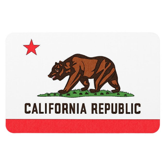 Magnet Flexible Aimant à DRAPEAU DE CALIFORNIE (Horizontal)