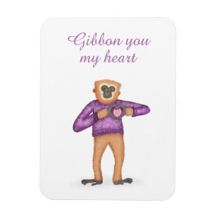 Magnet Flexible Aimant à gibbon mignon pour un être cher