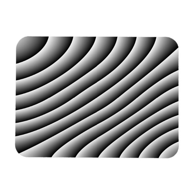 Magnet Flexible Aimant à lignes ondulées vintage (Horizontal)