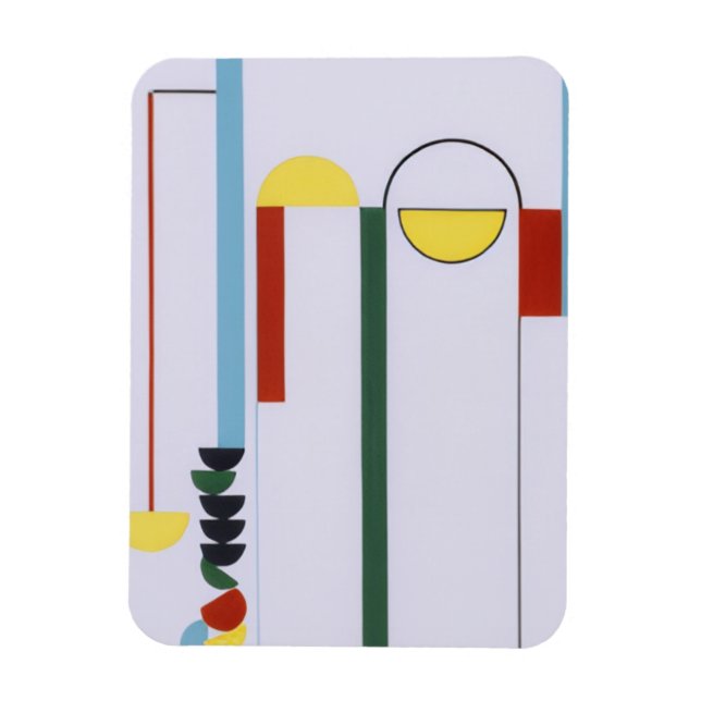 Magnet Flexible Aimant Abstrait Poulie – Design Coloré (Vertical)