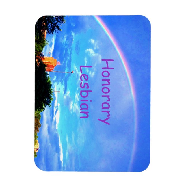 Magnet Flexible Aimant arc-en-ciel lesbien honoraire (Vertical)