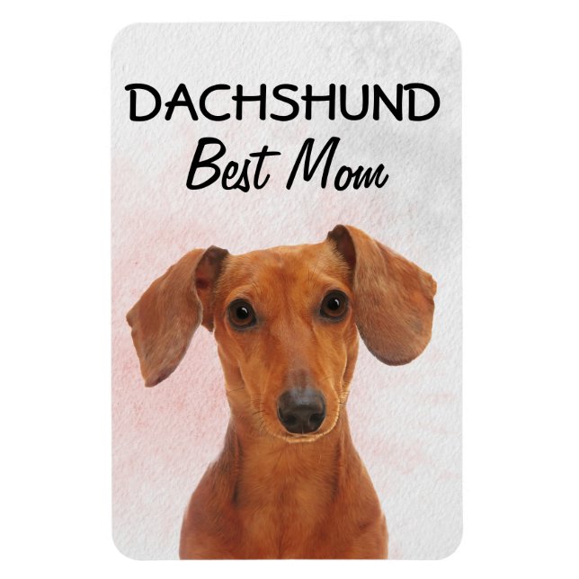 Magnet Flexible Aimant Dachshund Meilleure Maman (Vertical)