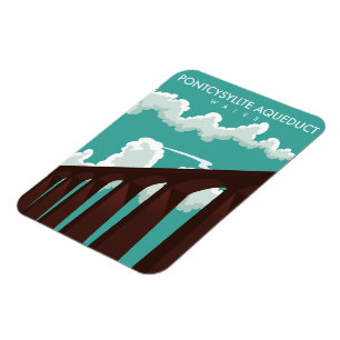 Magnet Flexible Aimant d'affiche de voyage en Écosse Viaduc de Lea