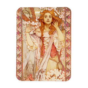 Magnet Flexible Aimant d'Alphonse Mucha Jeanne d'Arc