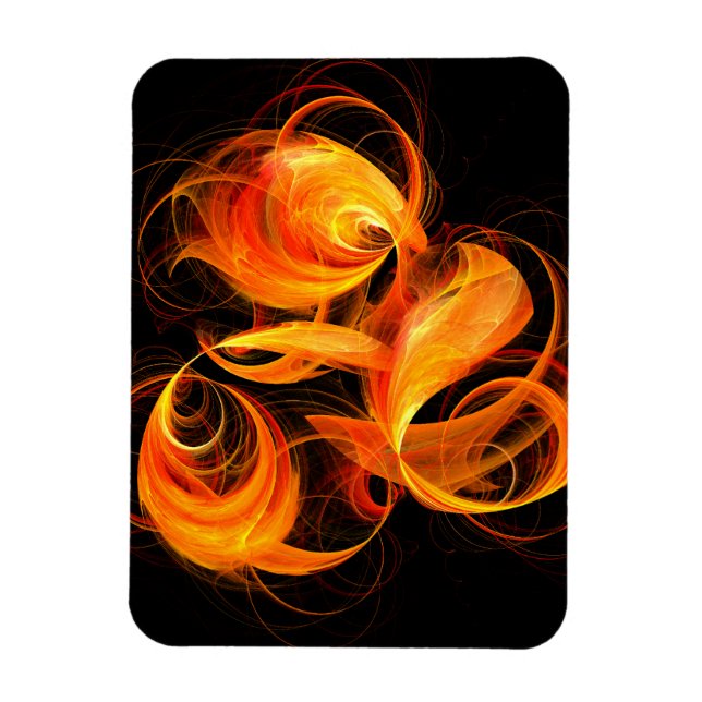 Magnet Flexible Aimant d'art Abstrait Fireball (Vertical)