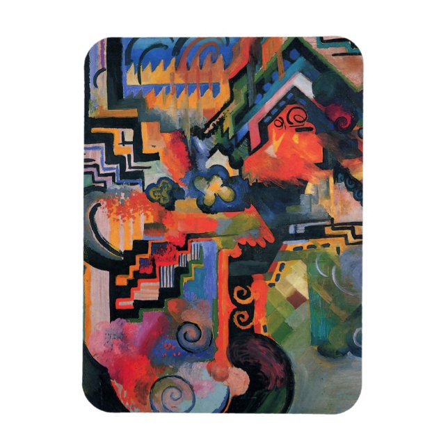 Magnet Flexible Aimant d'art "Composition colorée" (Vertical)