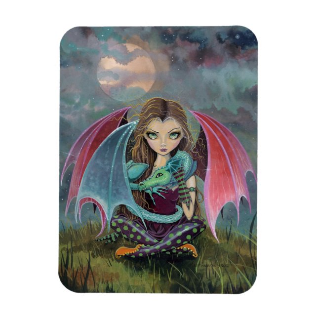 Magnet Flexible Aimant d'art fantastique de dragon gothique et de  (Vertical)