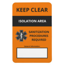 Aimant d'avertissement de coronavirus petit (Covid