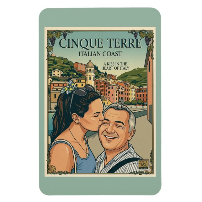Magnet Flexible Aimant de Baiser/Cinque Terre (Vertical)