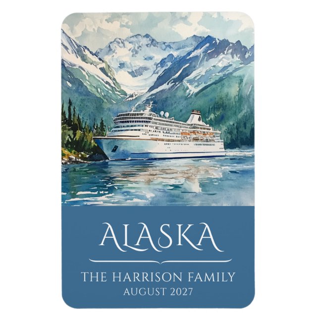 Magnet Flexible Aimant de cabine de bateau de croisière en Alaska (Vertical)