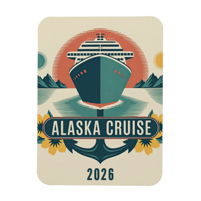 Magnet Flexible Aimant de cabine de bateau de croisière en Alaska (Vertical)