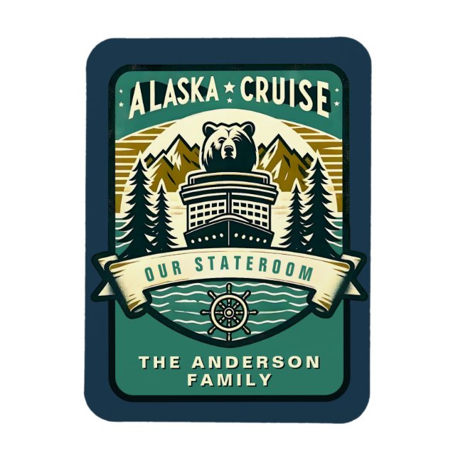 Magnet Flexible Aimant de cabine de bateau de croisière en Alaska (Vertical)