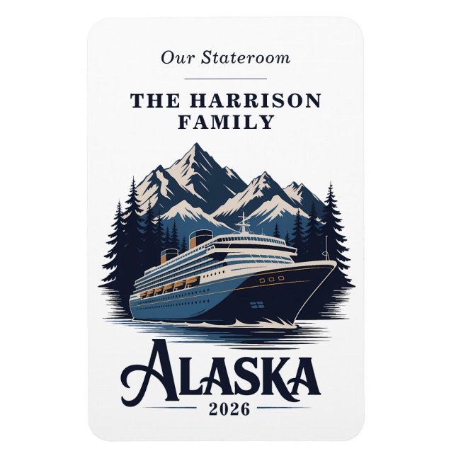 Magnet Flexible Aimant de cabine de bateau de croisière en Alaska (Vertical)